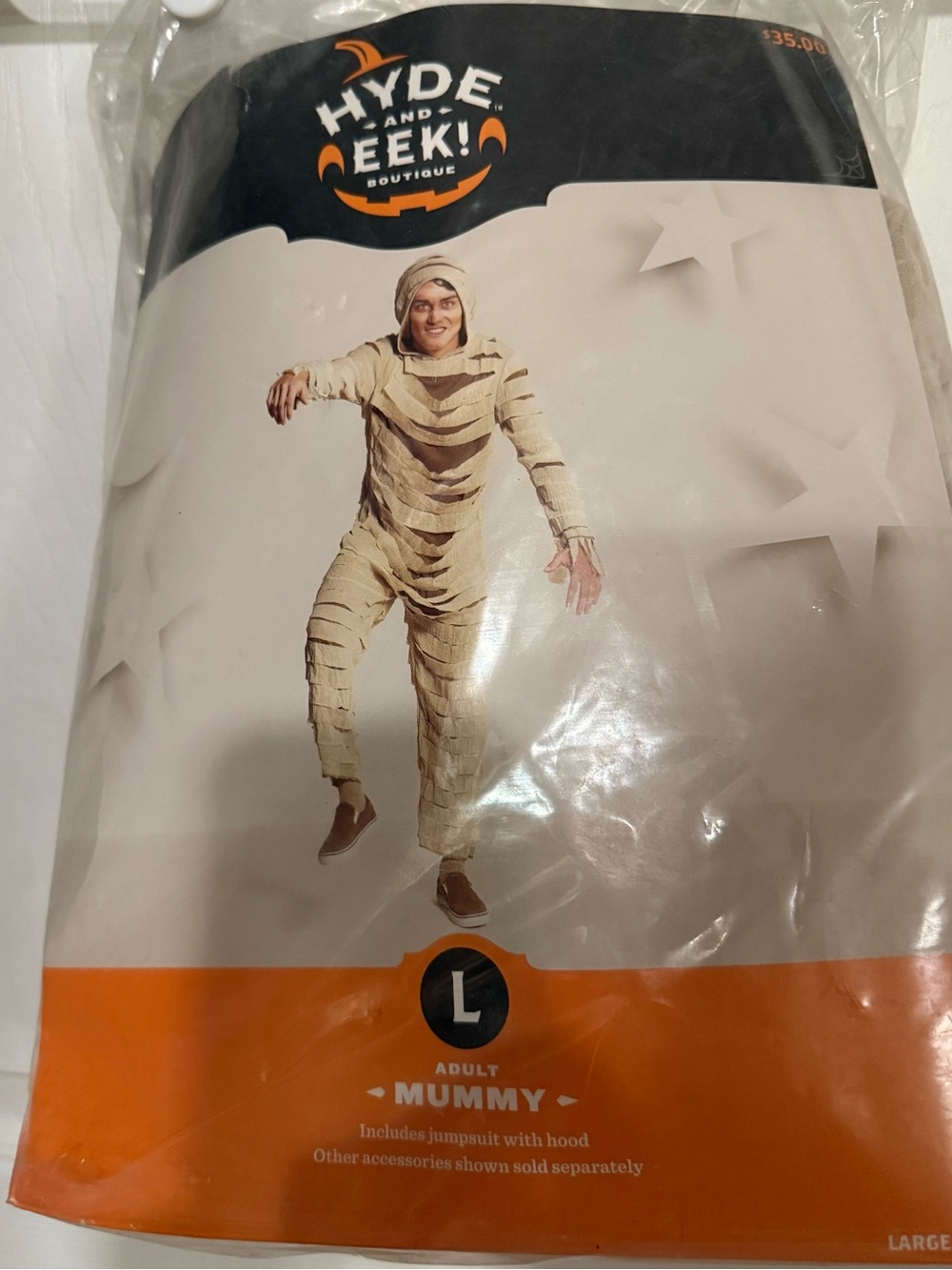 Hyde & Eek! Adult Cream Mummy Costume - Large